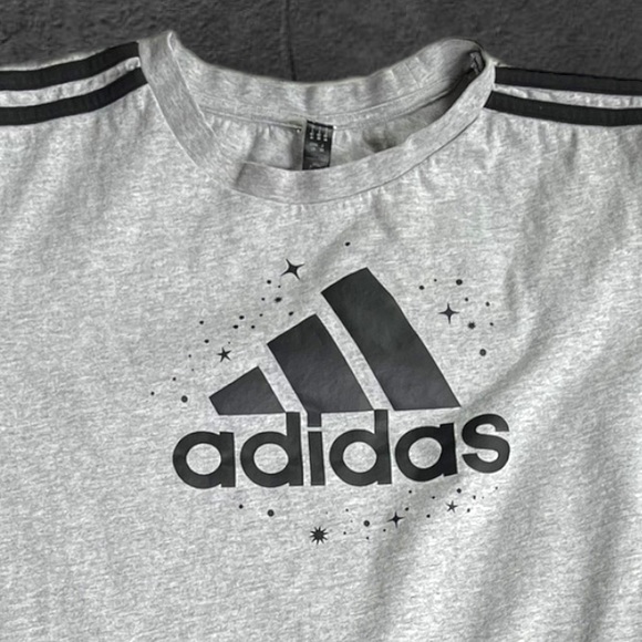 Adidas Gray Sleep Shirt Short Sleeve - Picture 7 of 8